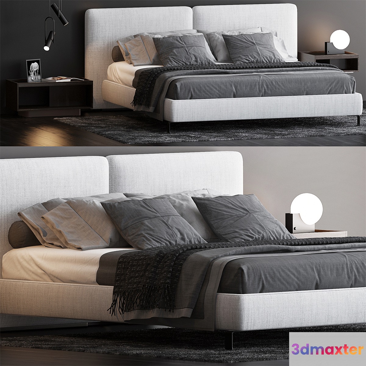 BED BY MINOTTI 8 3D Max