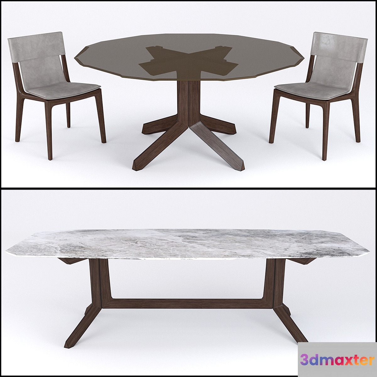 Table Poltrona Frau Othello Table and Chair Poltrona Frau Isadora Chair 3D Max