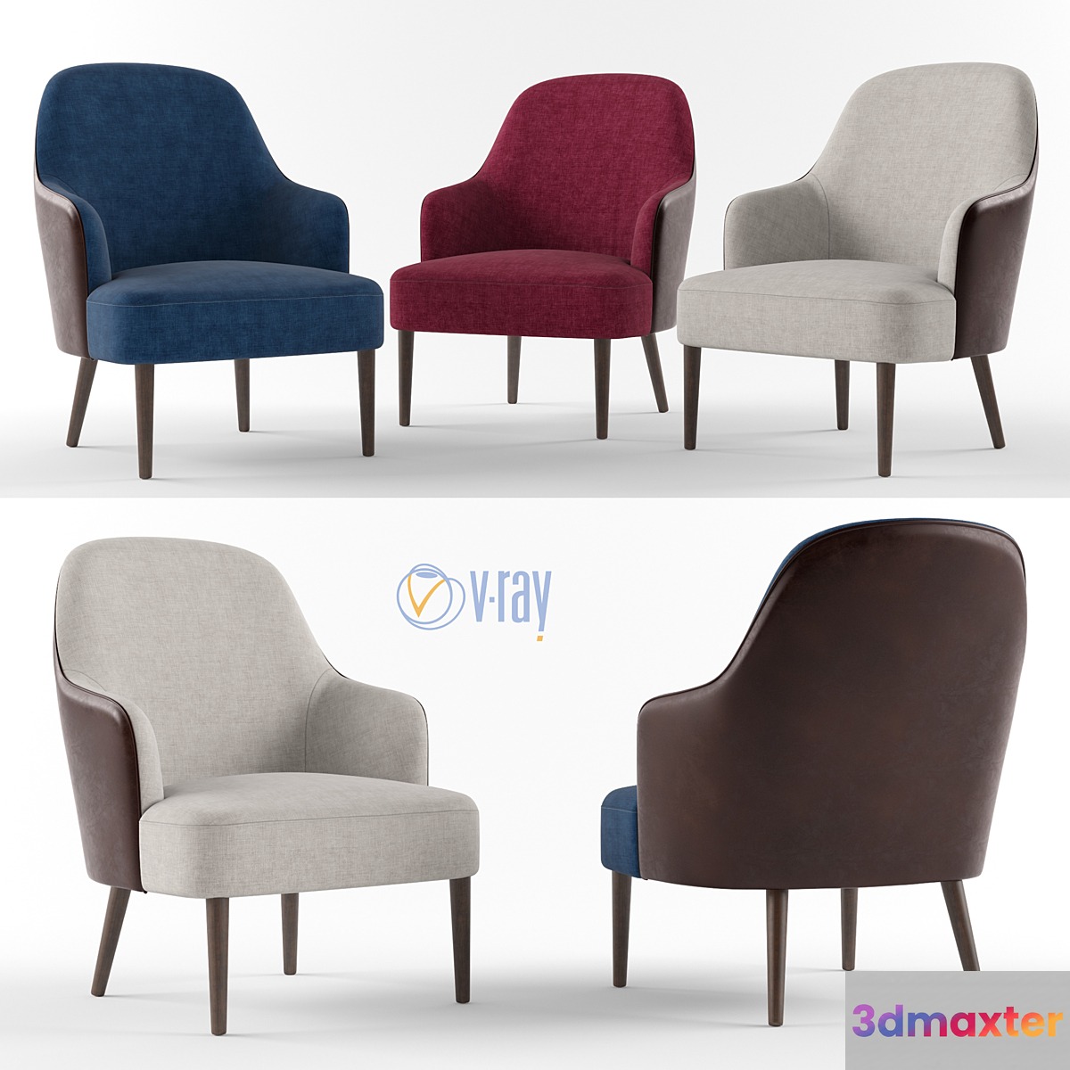 Deephouse. Chair FRANKFURT. 3D Max
