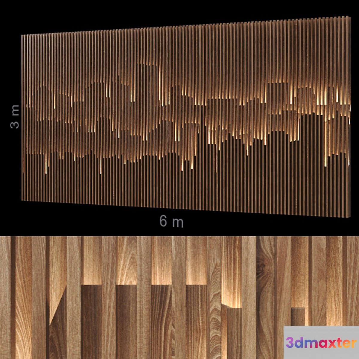 Decorative wall 118. 3D Max