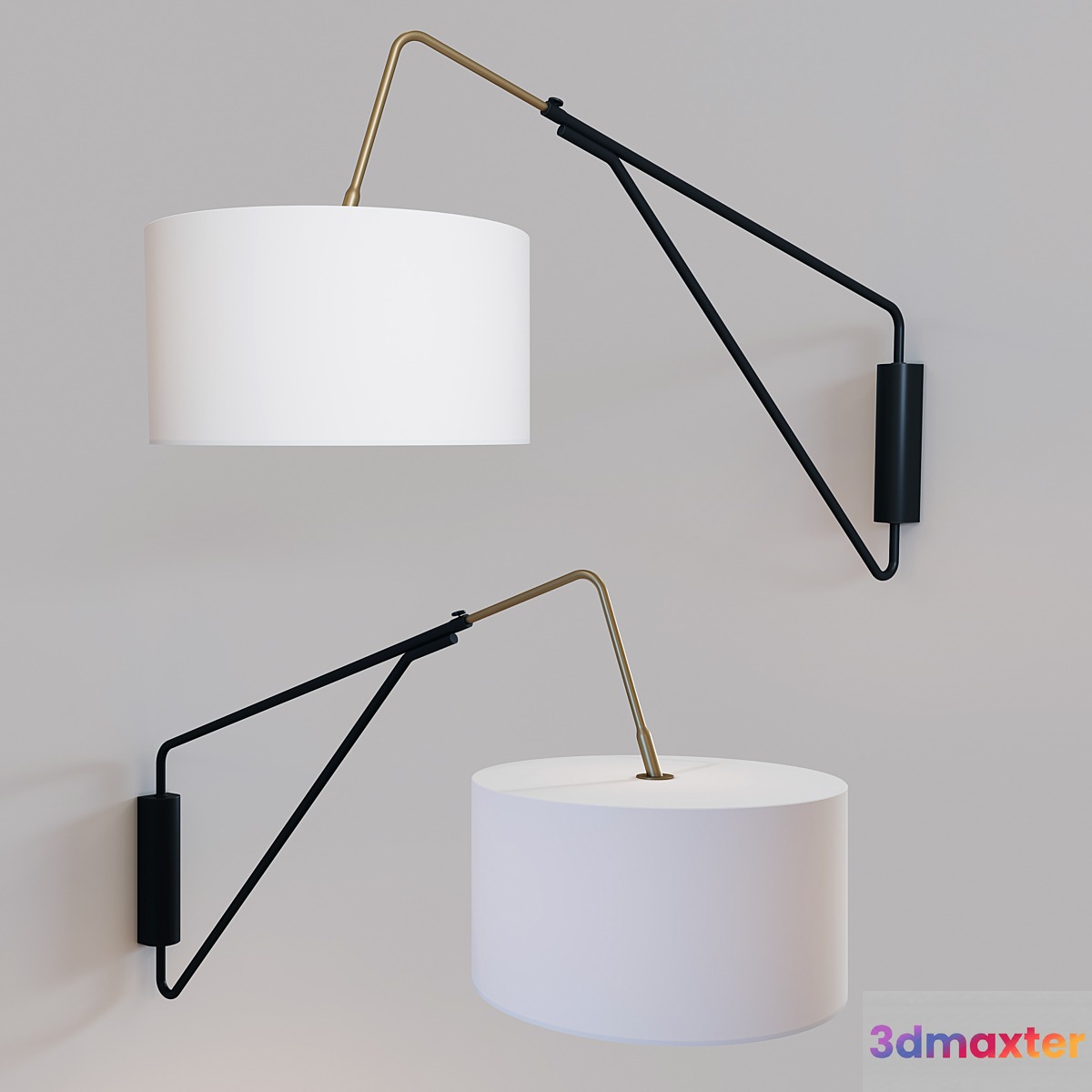 WEST ELM MID CENTURY WALL SCONE 3D Max
