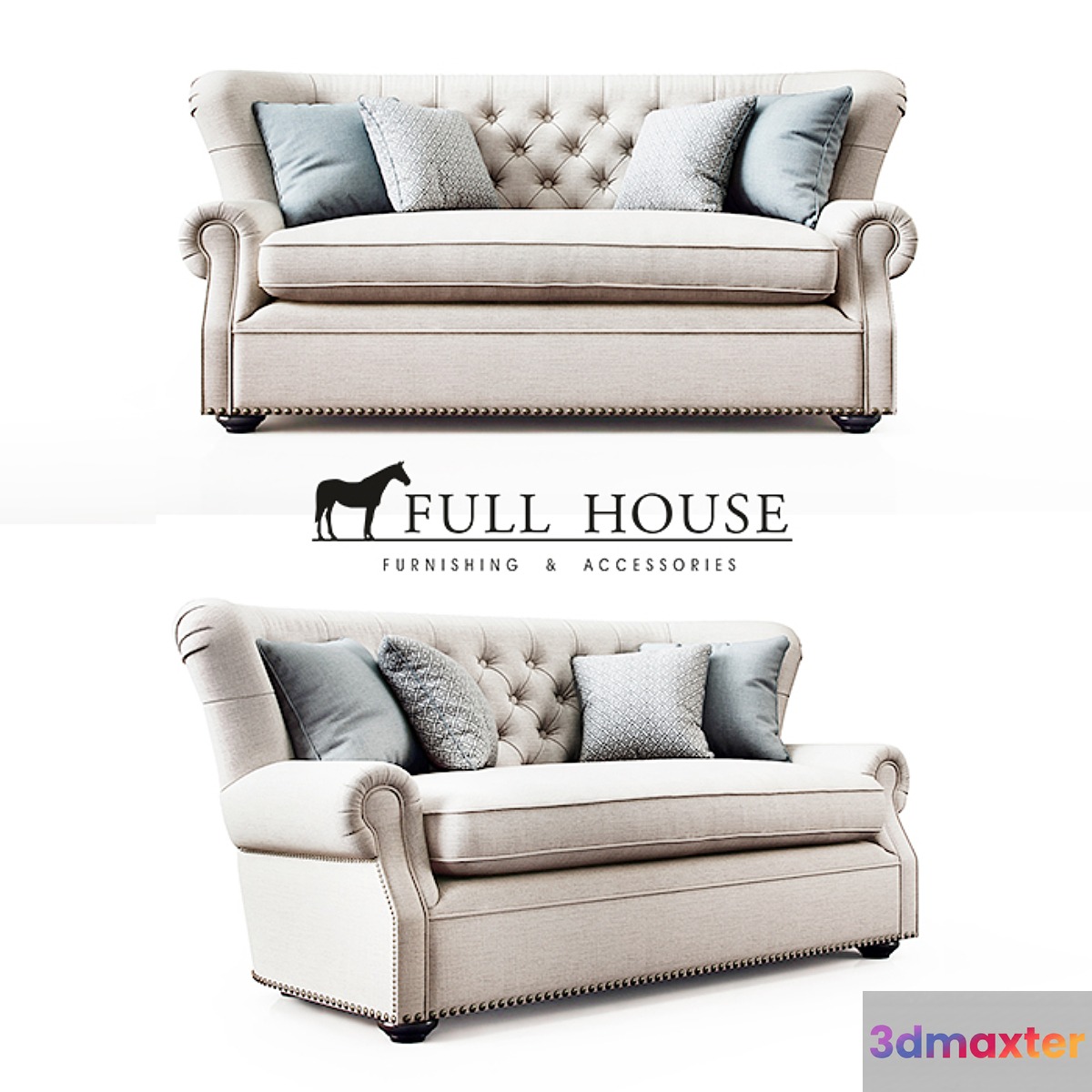 Churchill Sofa Om 3D Max