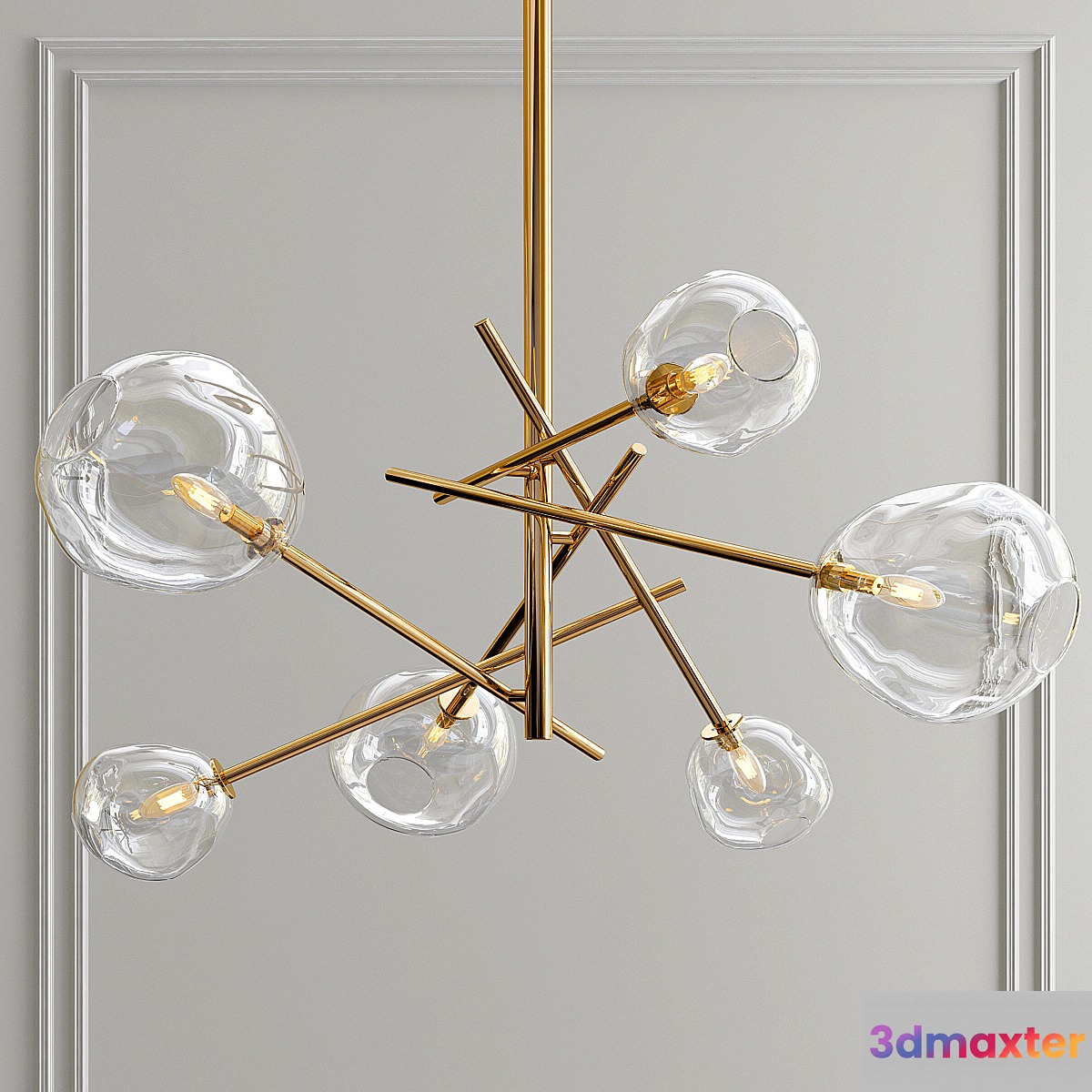 Molten chandelier 3D Max