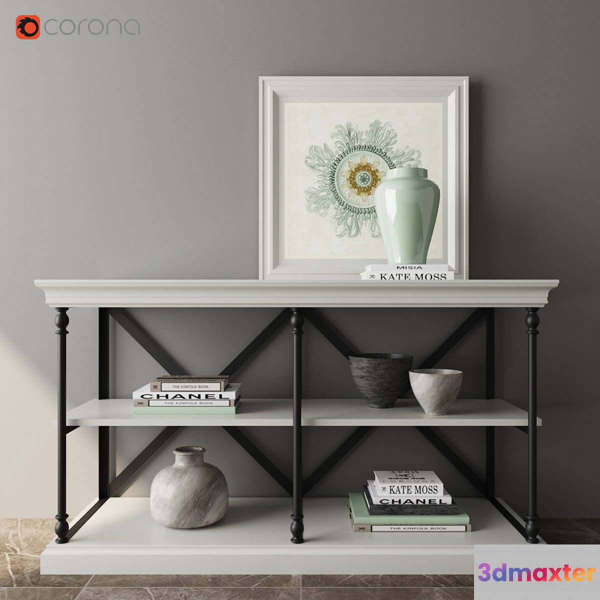 Parisian Cornice Console 3D Max