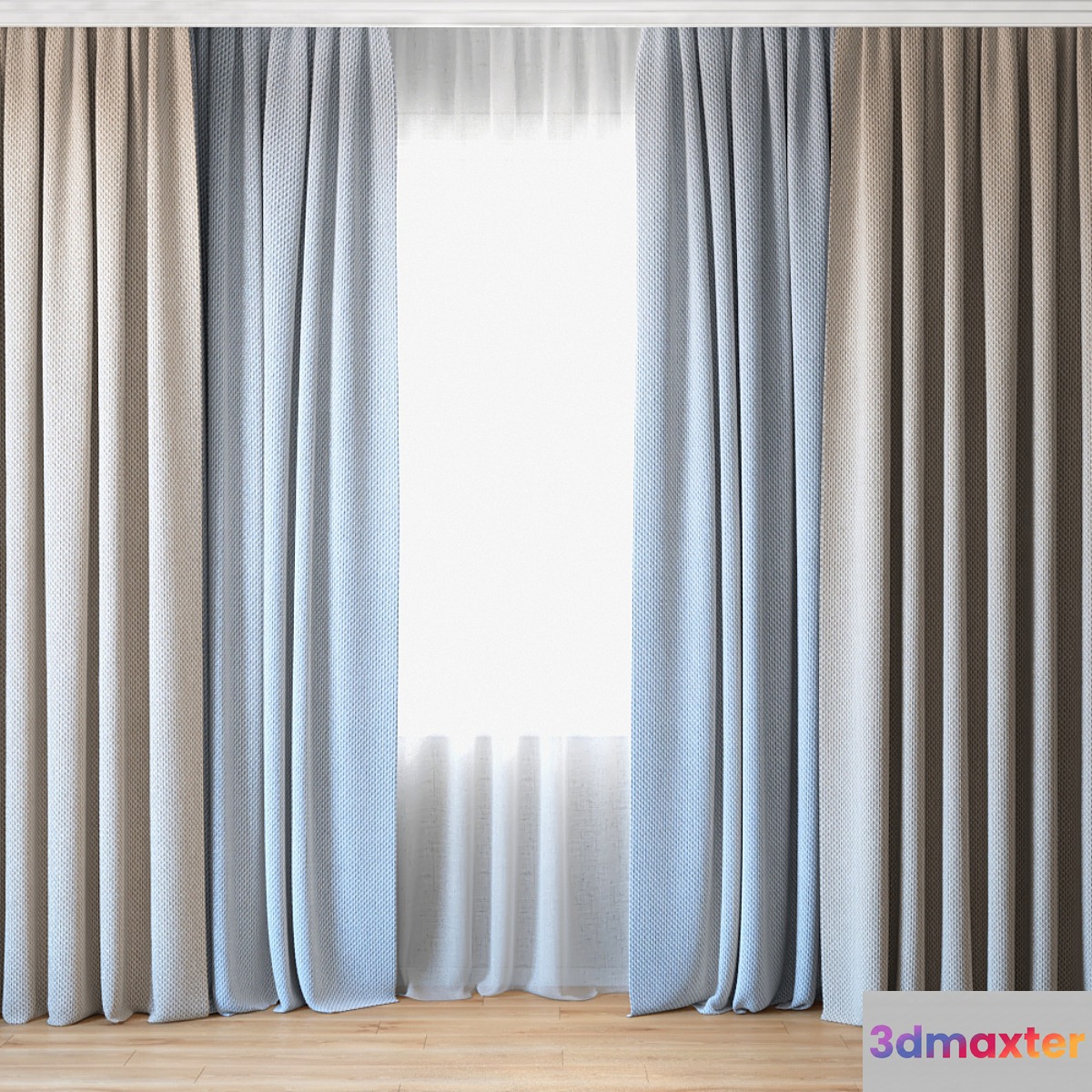 Curtains 08 | Canvas curtains and tulle