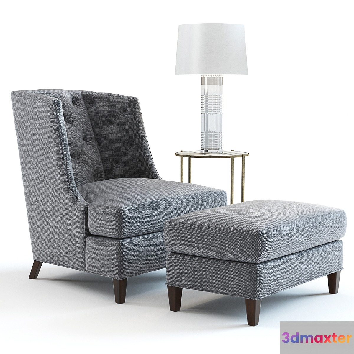 Baker Moderne Wing Chair 3D Max