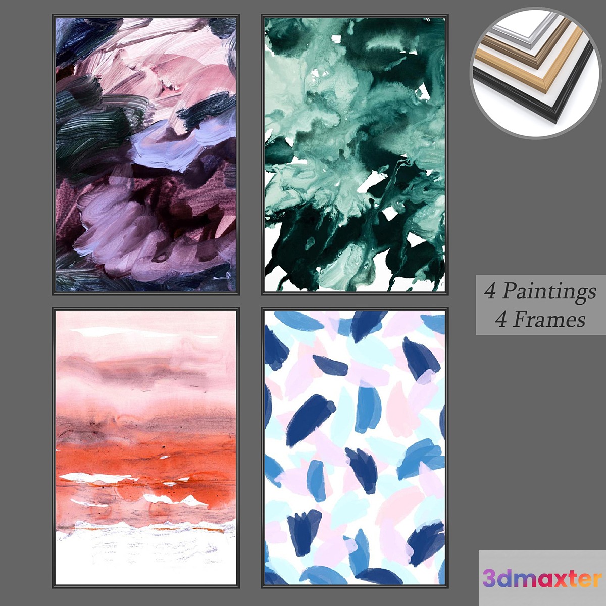 Set from wall paintings No 598 3D Max