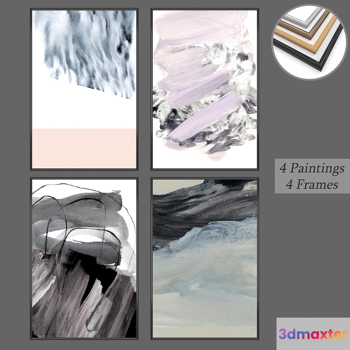 Set from wall paintings No 599 3D Max