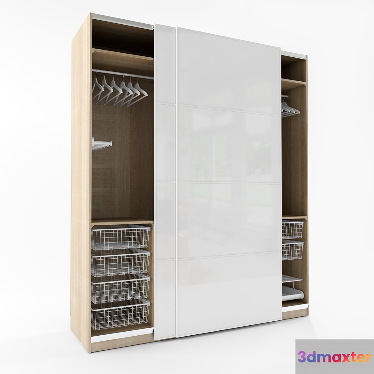 Wardrobe ikea pax 3D Max
