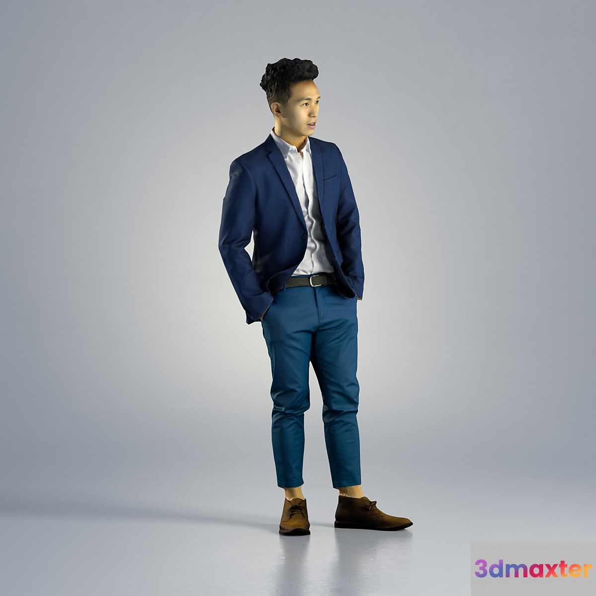 Man Jake Business Standing 001 3D Max