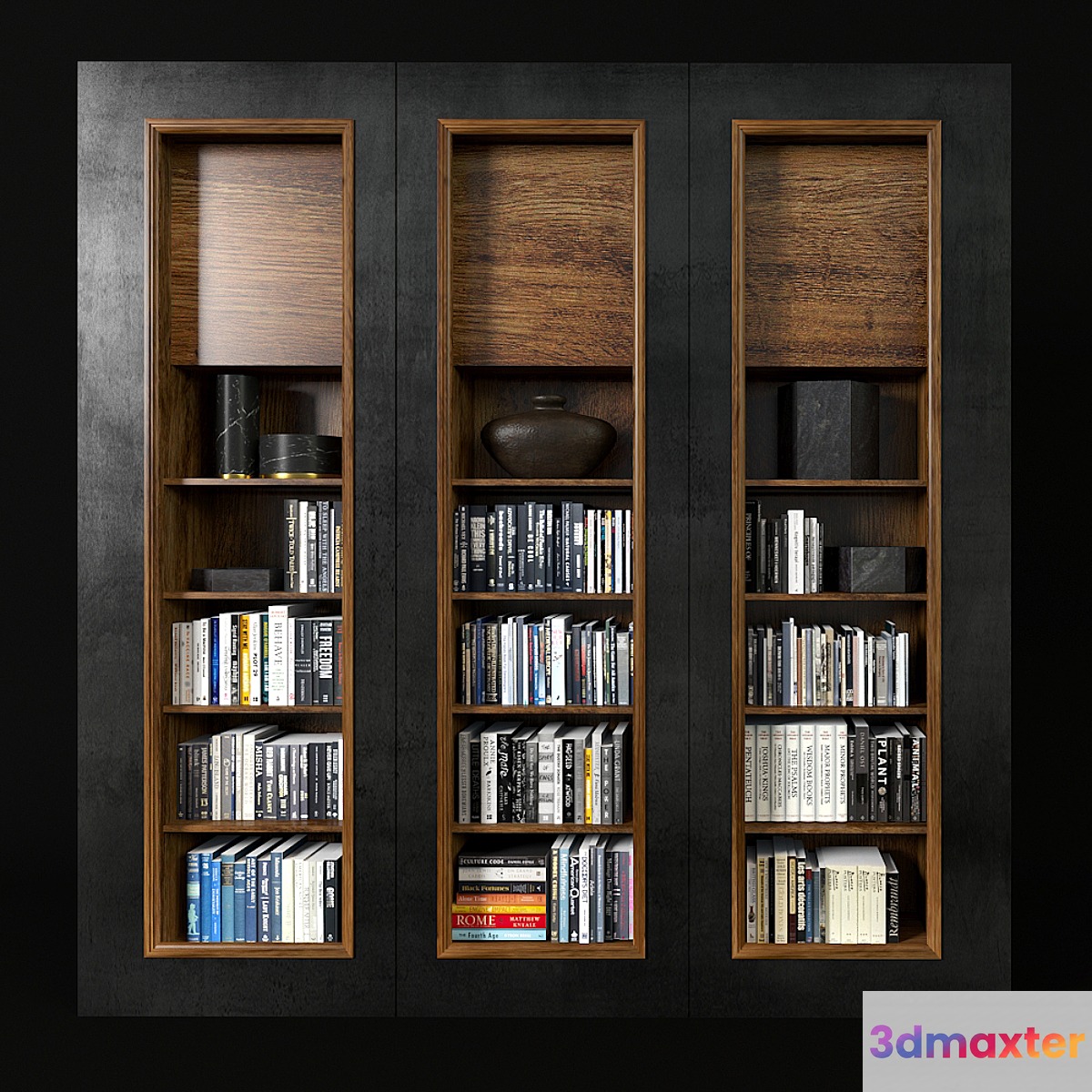 Modern bookcase 3D Max