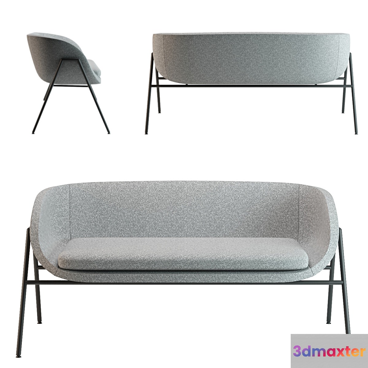 Bolia Gala Sofa-bench 3D Max