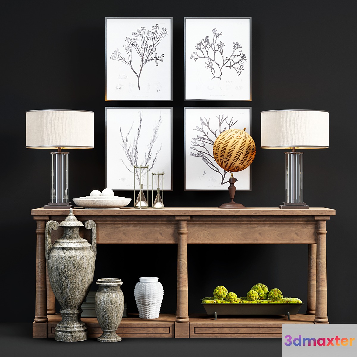 Restoration Hardware Decorative Kit 3D Max