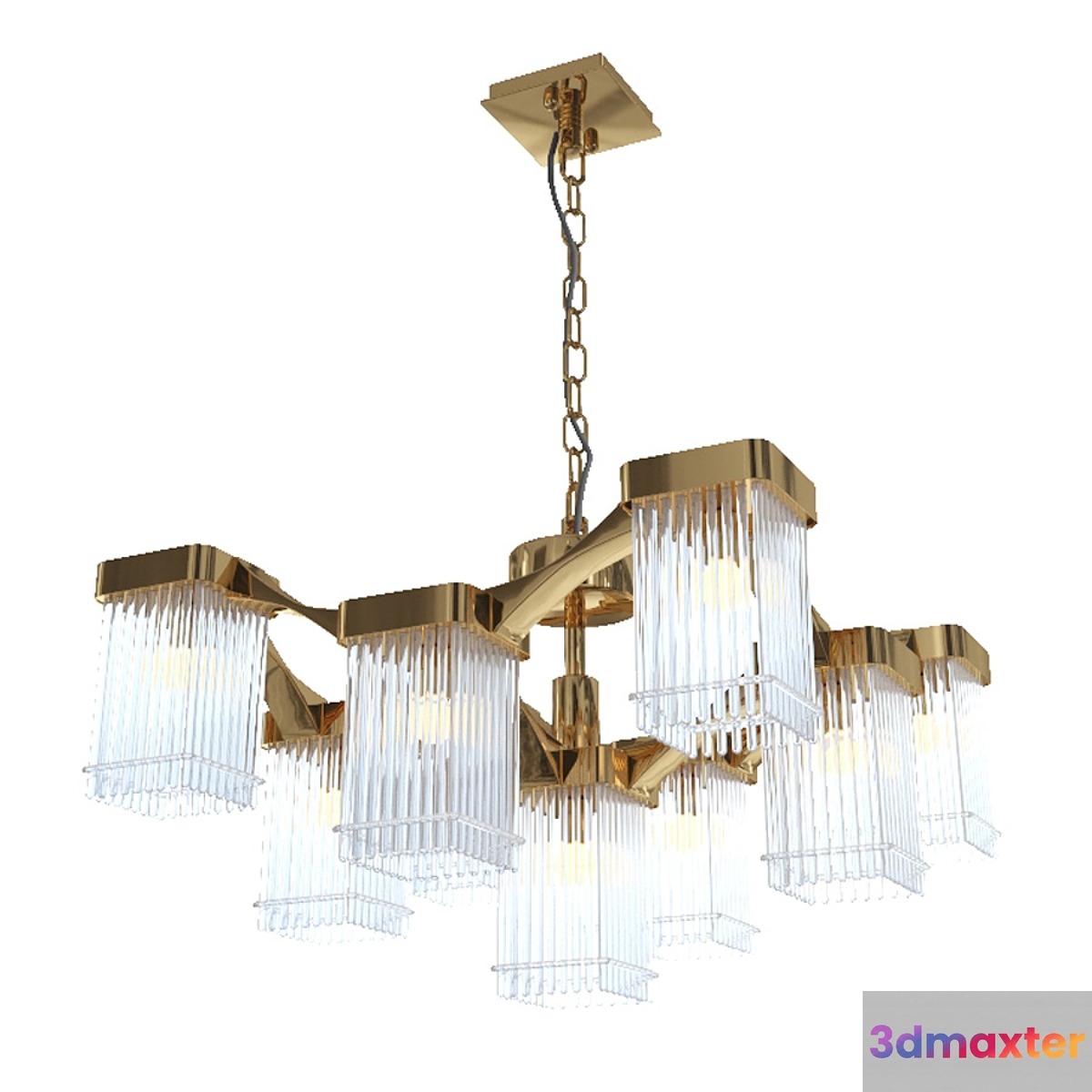 Hollywood Regency Pendant Lamp 3D Max