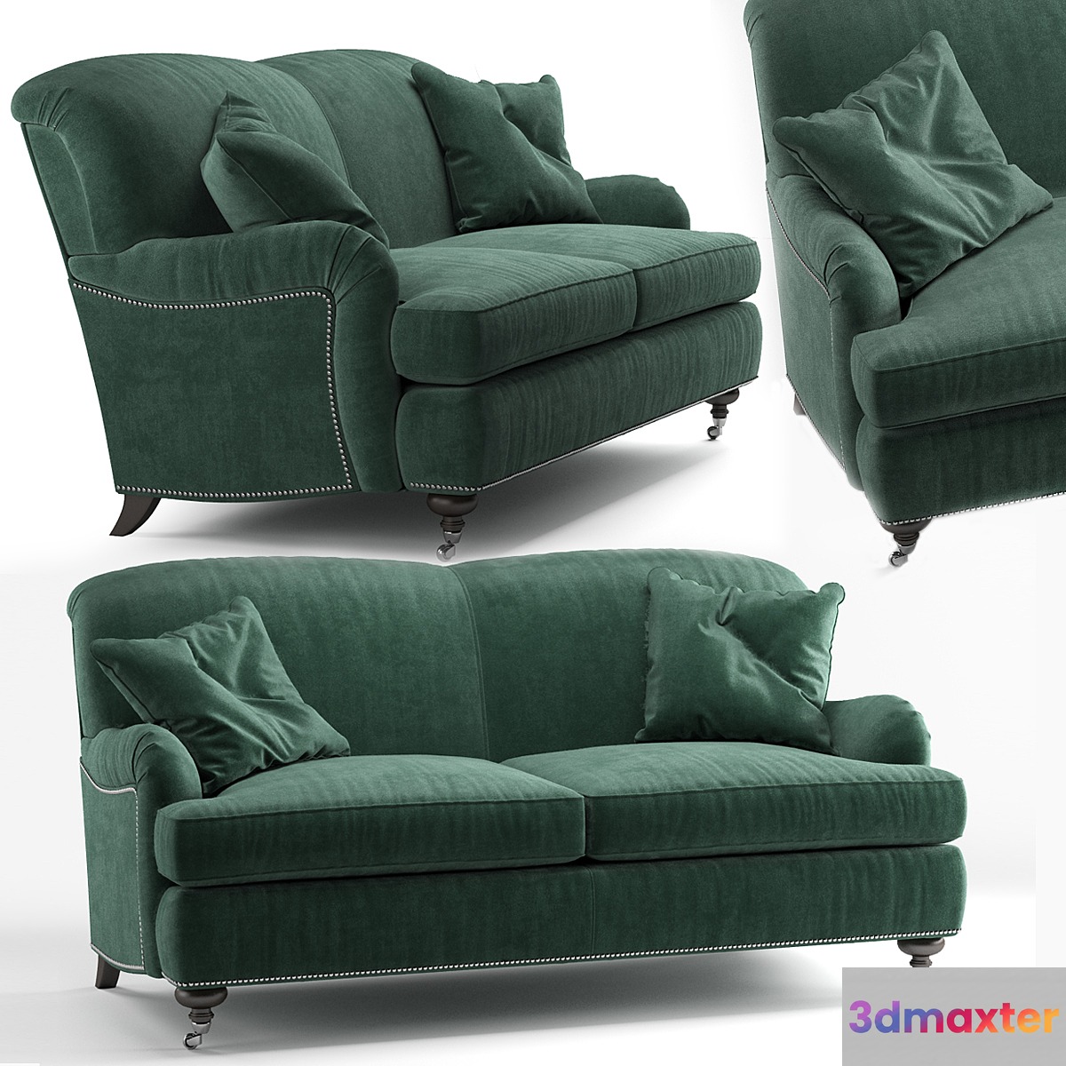 Oxford sofa Kent Emerald by Ethan Allen - No.3