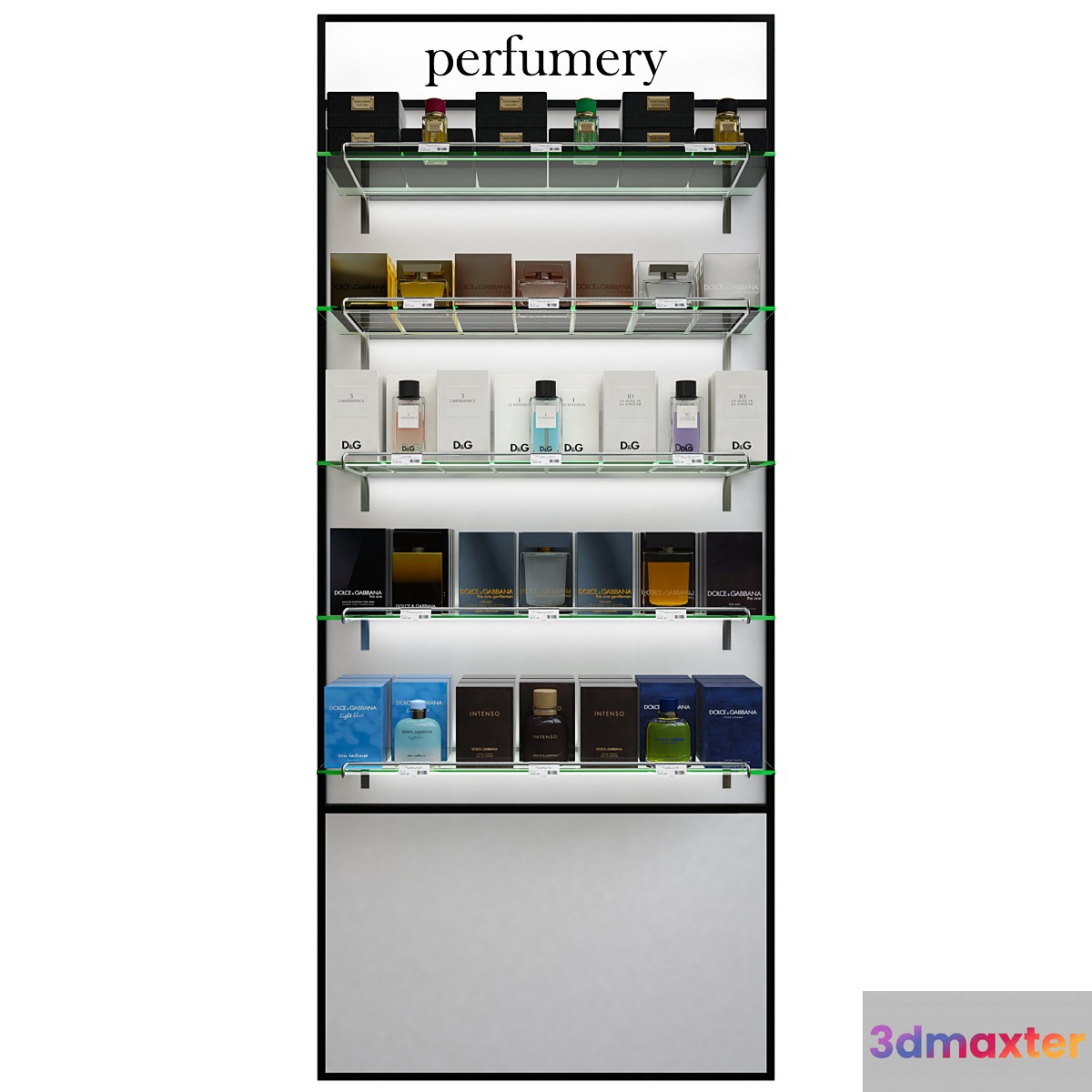 Rack with perfumery Dolce & Gabbana 3D Max