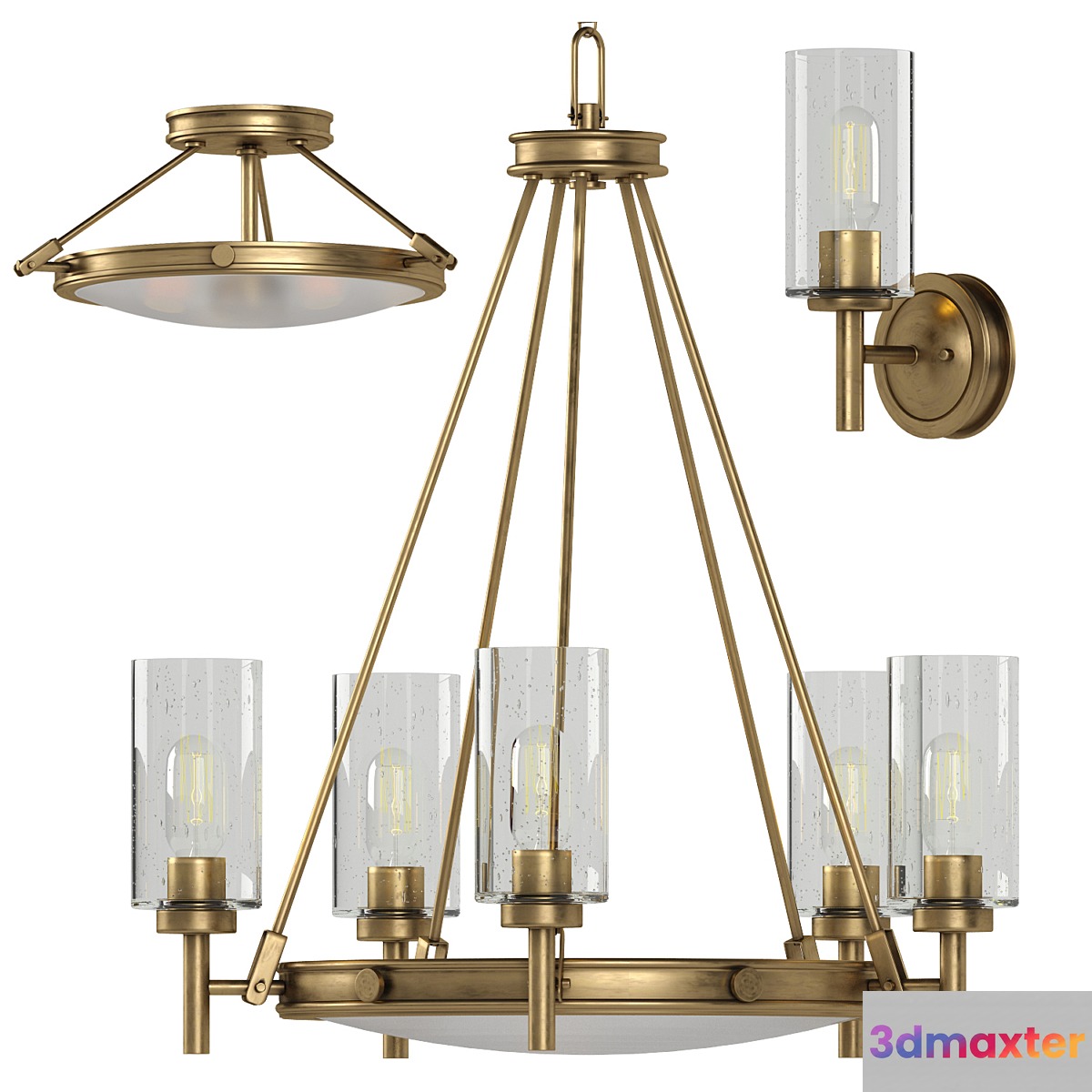 Collier Elstead lamp set 3D Max