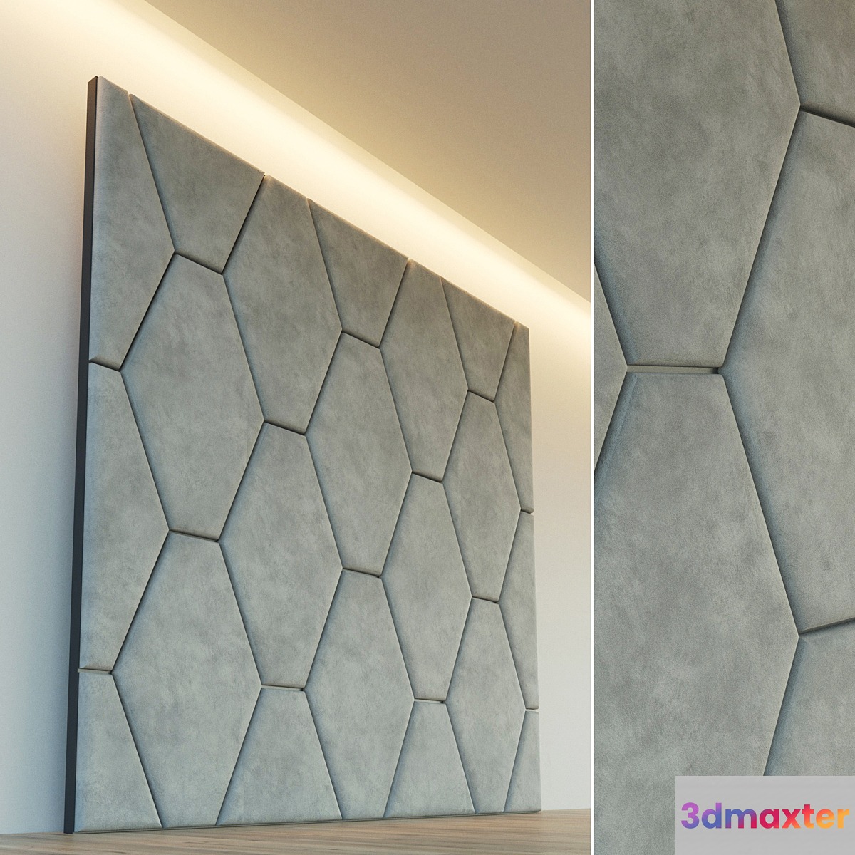 Decorative wall. Soft panel. sixteen