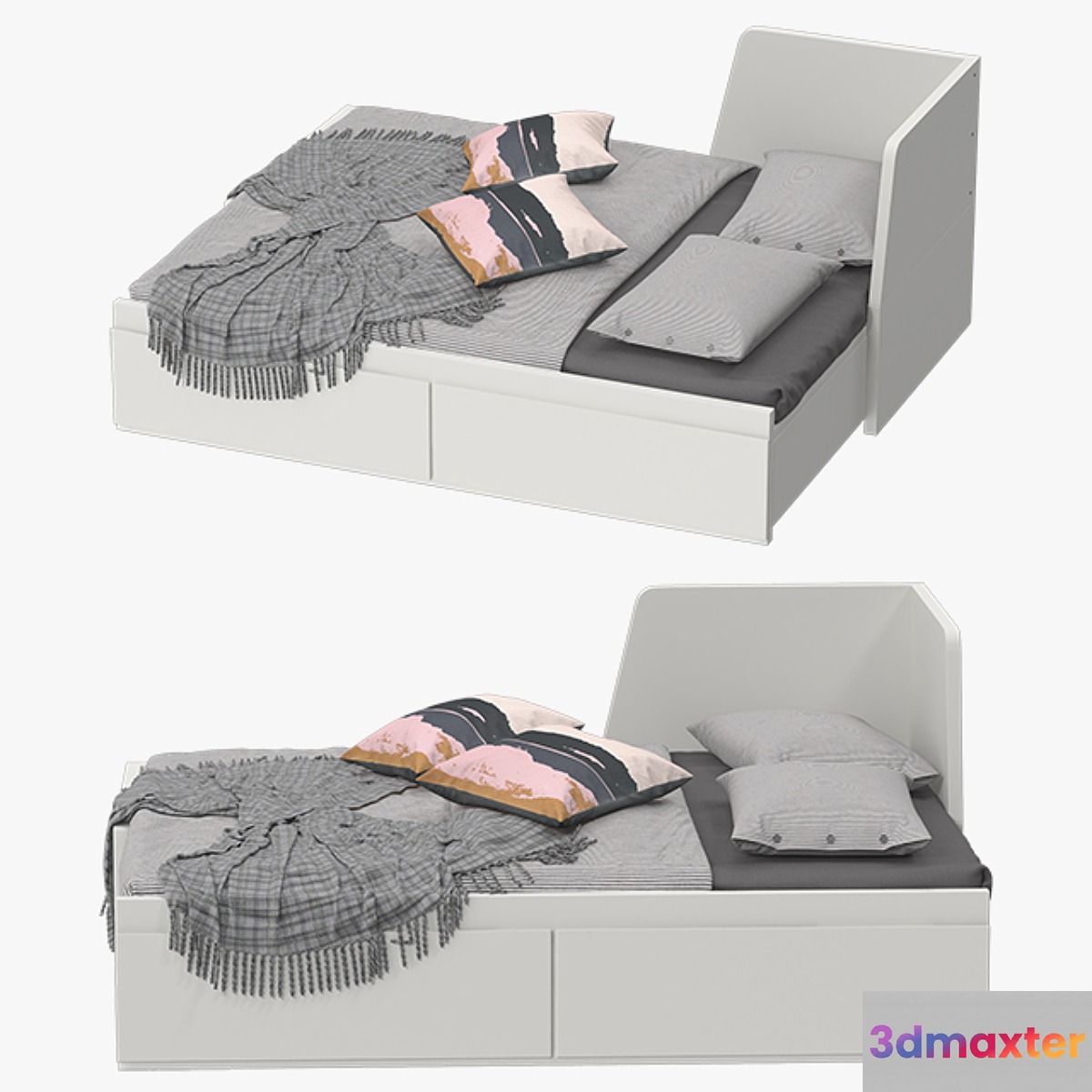 Ikea fllekke bed 3D Max