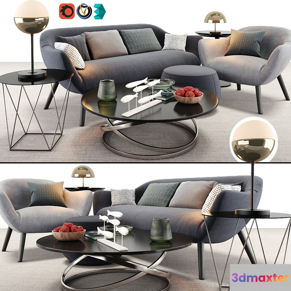 Poliform Mad Sofa Chair Set