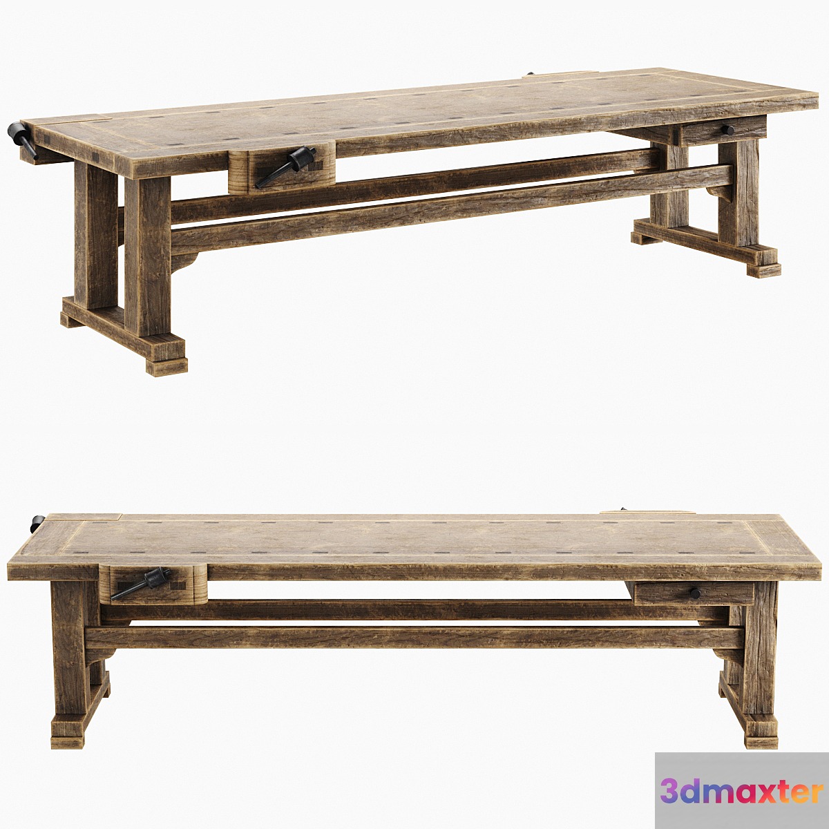 Wooden Workbench 3D Max