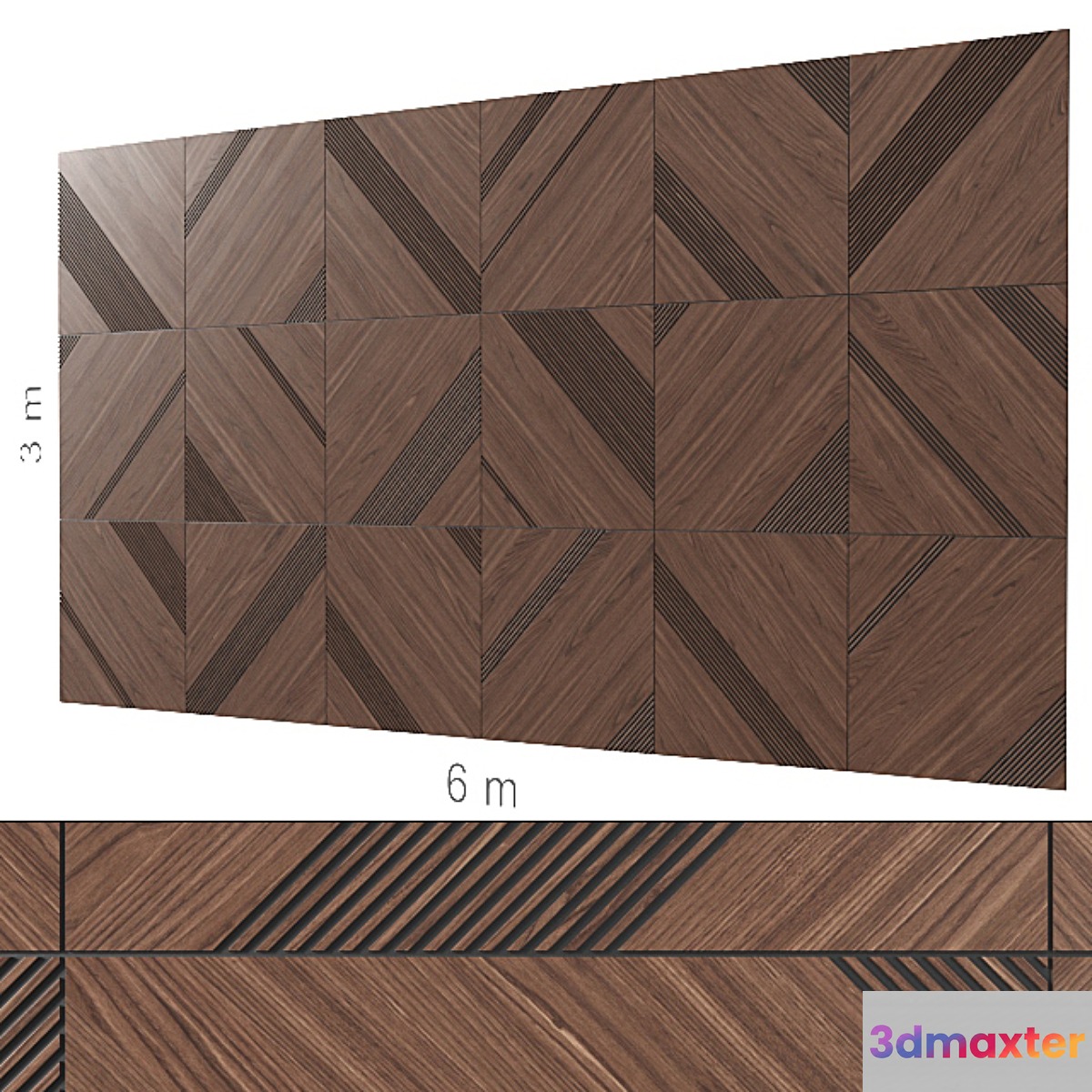 Decorative wall 126. 3D Max
