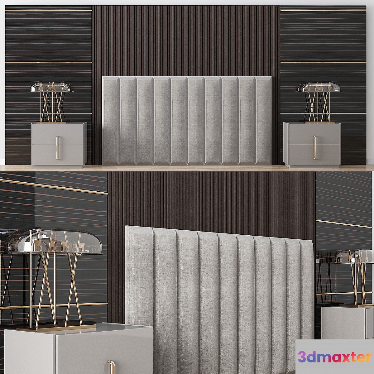 Wall Headboard Collection № 004 3D Max
