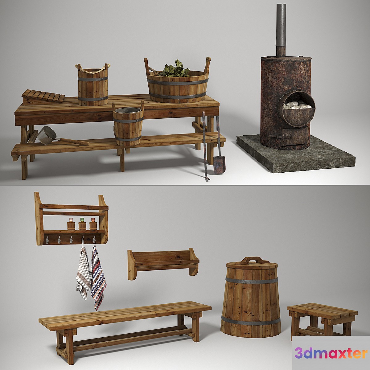 Accesories and bath accessories 3D Max