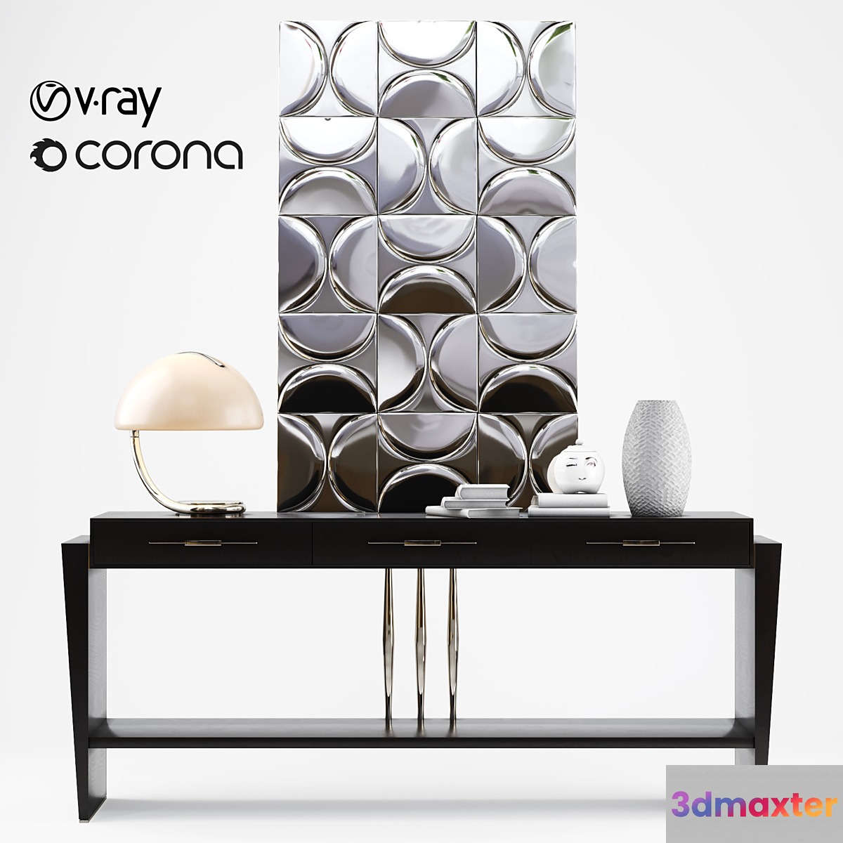 Selva tiffany console 3D Max
