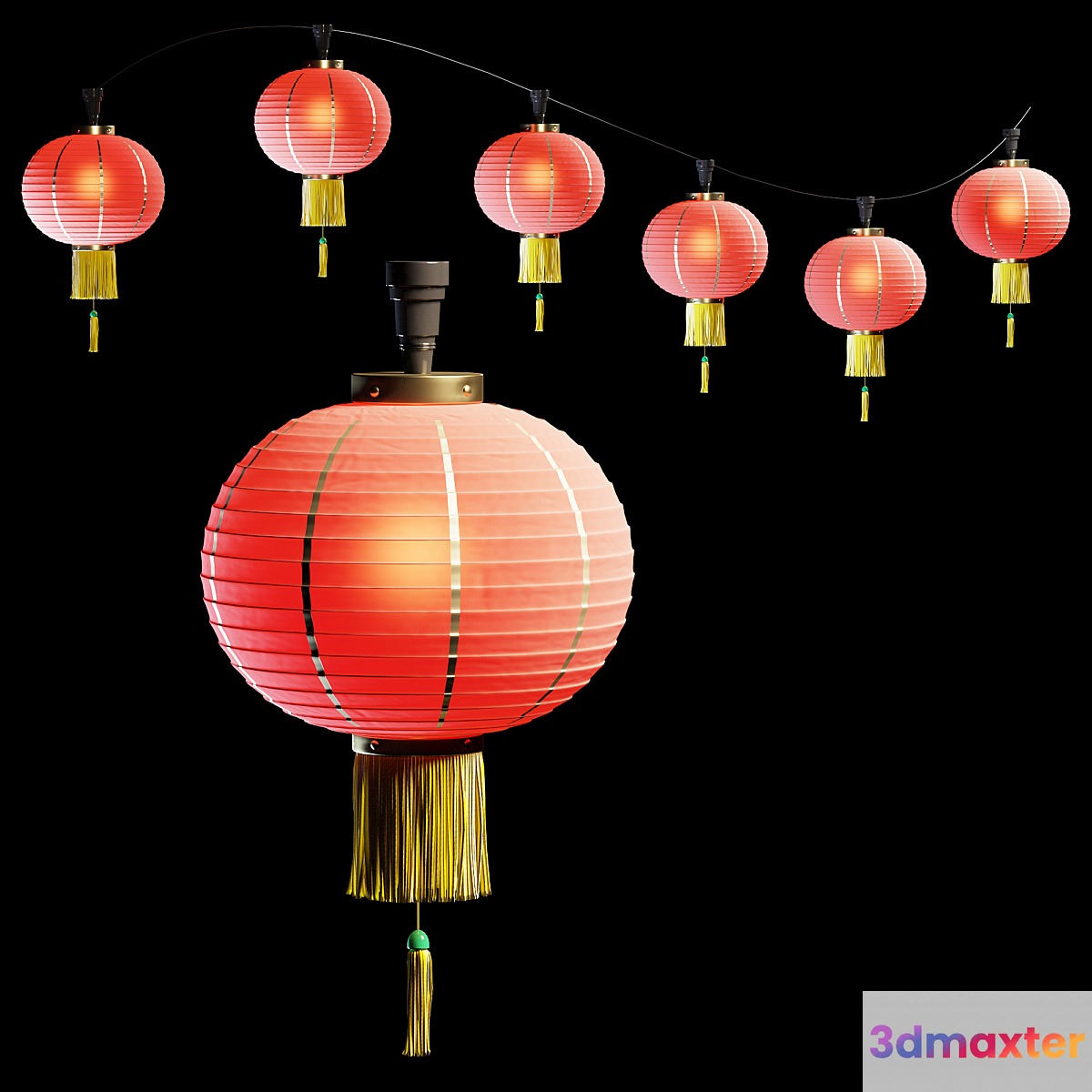 Chinese lantern 3D Max