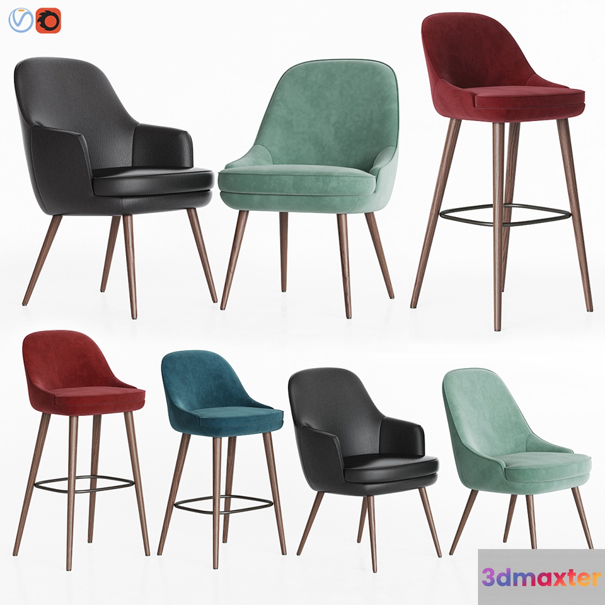 375 Walter Knoll Chairs Collection 3D Max