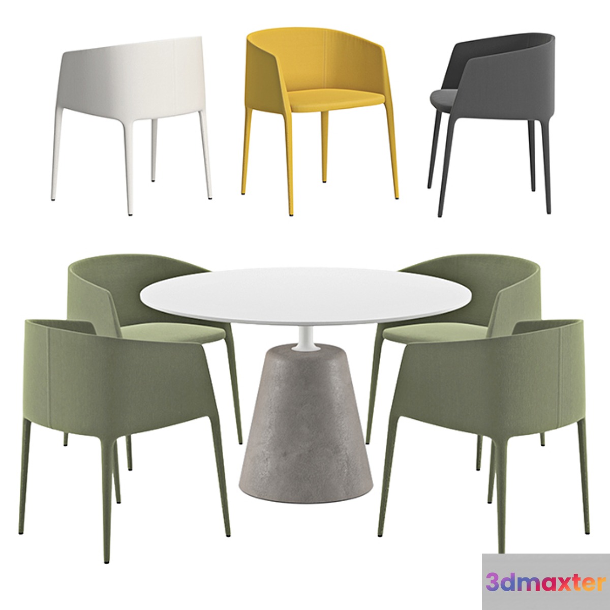 MDF Italia - Achille Armchair And Rock Table - No.3