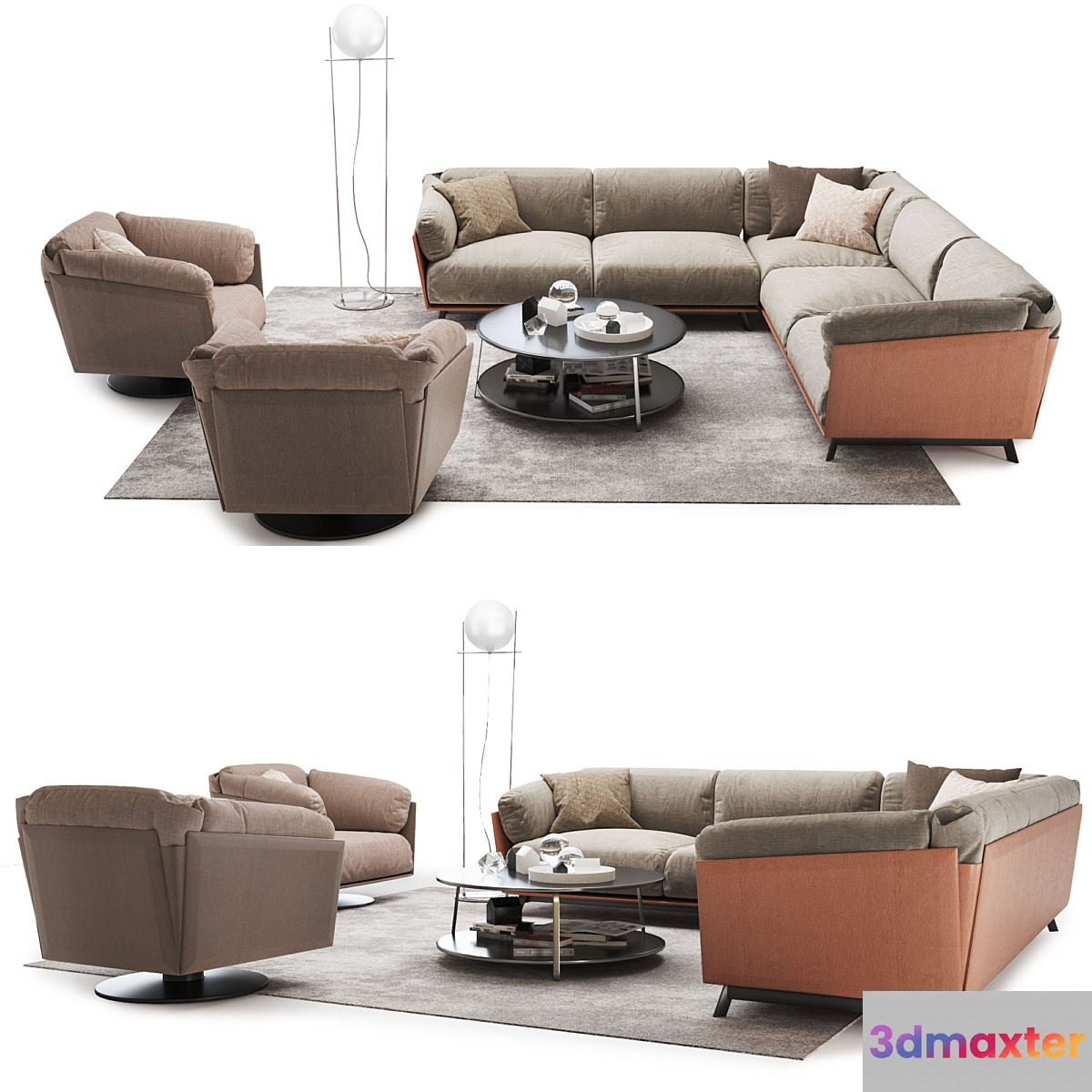 Corner sofa Ditre Italia Kailua 3D Max
