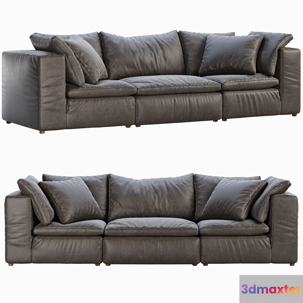 RH Cloud Modular Leather Sofa