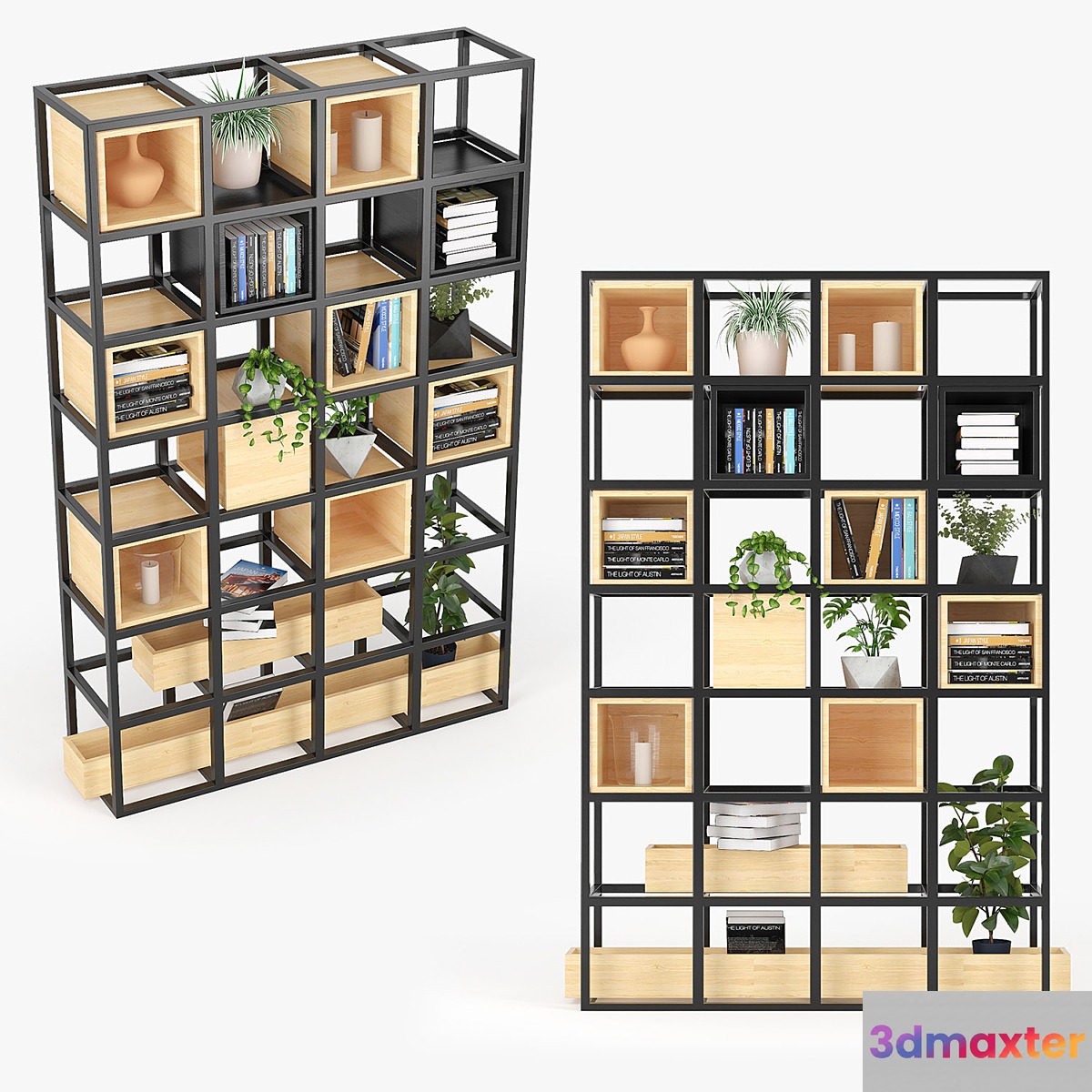 metal racks in the interior 3D Max