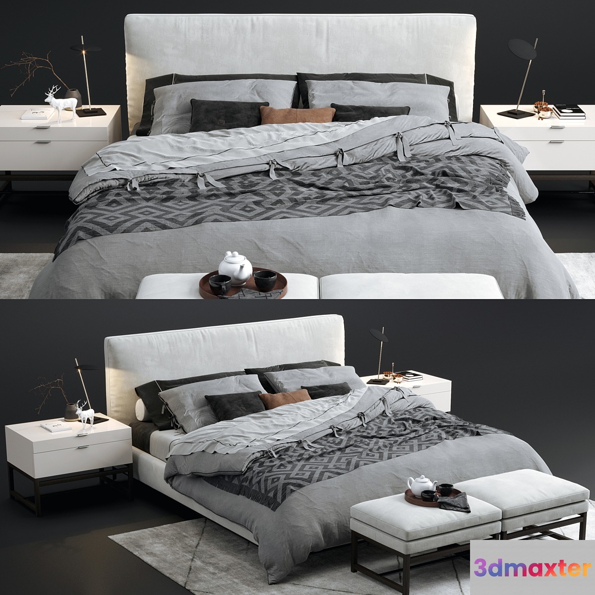 Minotti andersen bed - No.2 3D Max