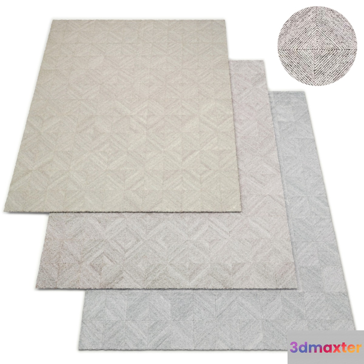 Piazza Rug Collection RH Modern 3D Max
