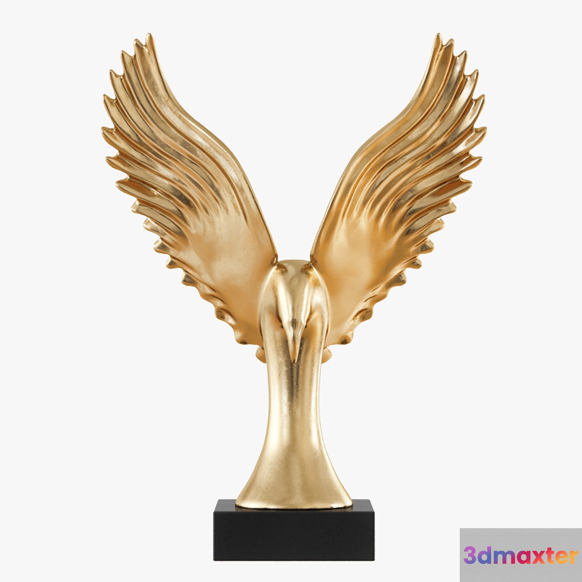Figurine Gold Eagle Wing 3D Max