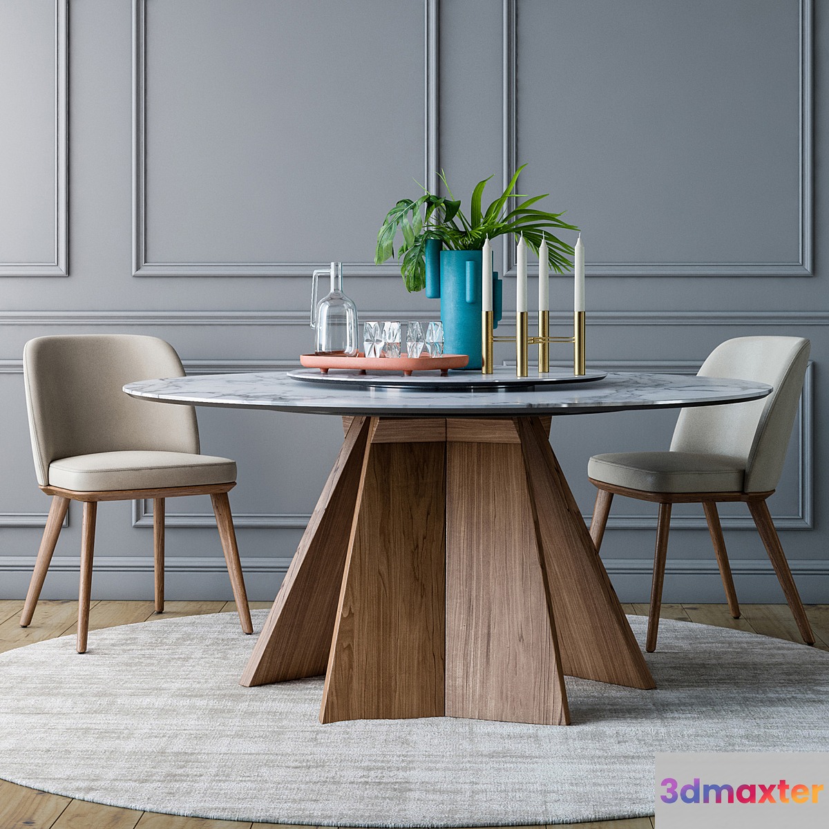 Calligaris Foyer chair Icaro round table 3D Max