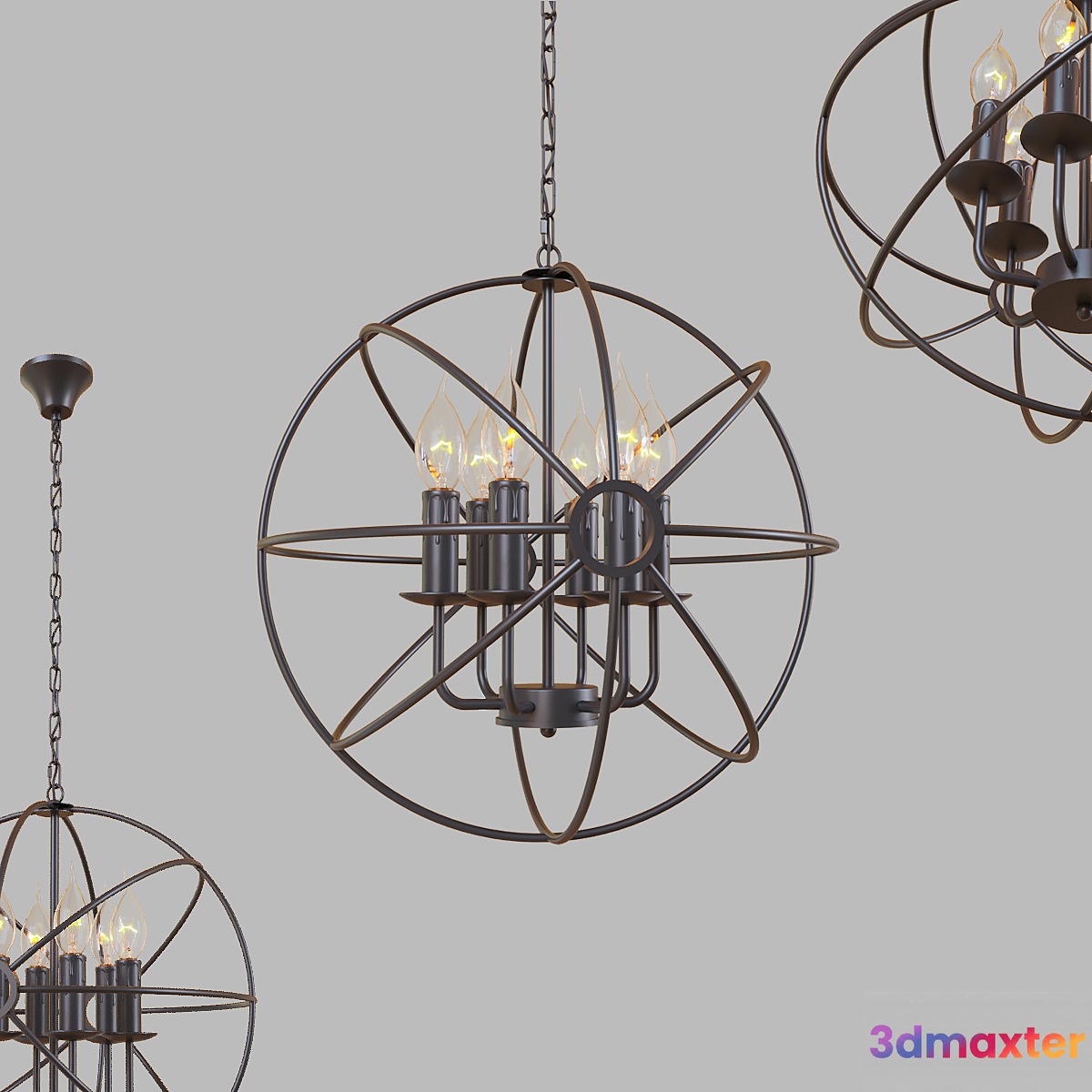 Foucaults orb LOFT1192-6 3D Max