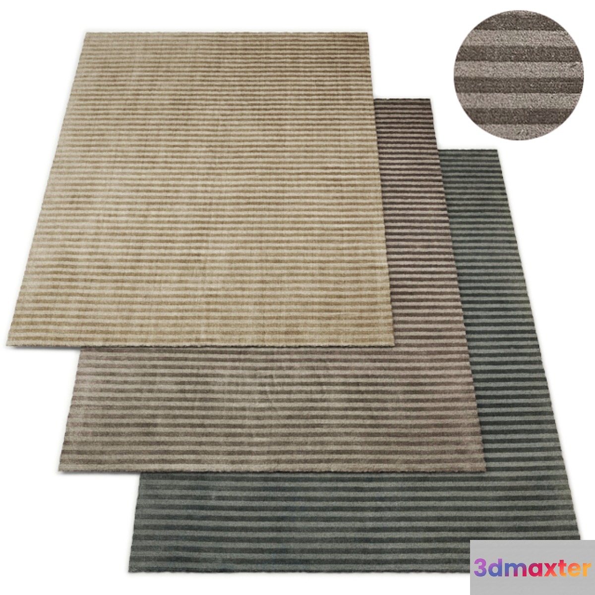 Banda Mohair Rug RH Collection 3D Max