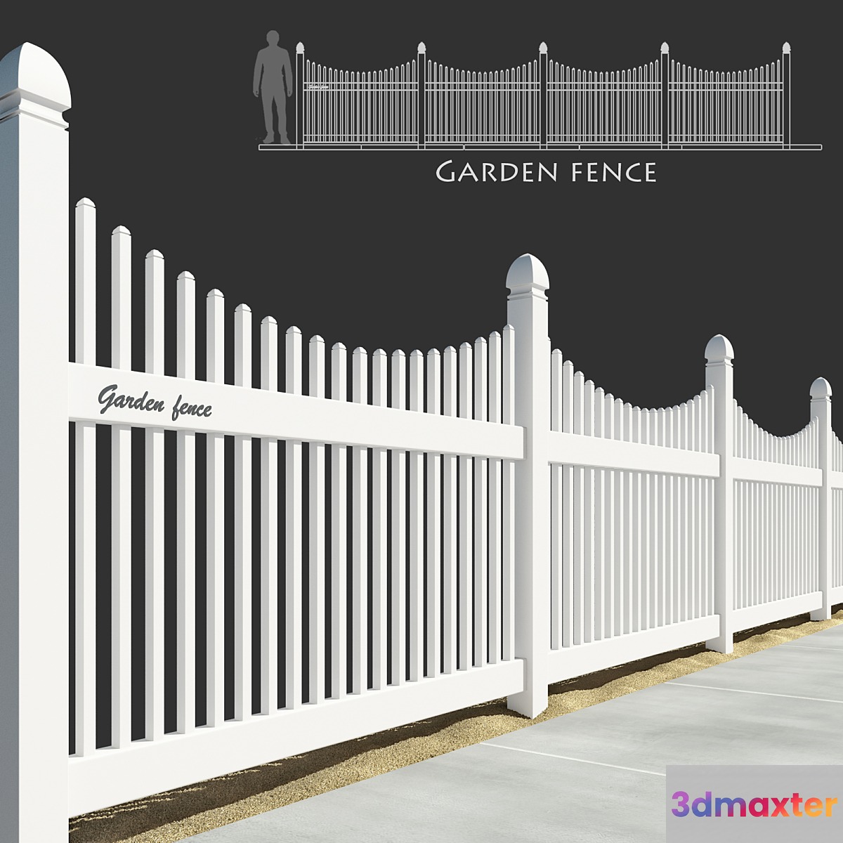 Garden fence 3D Max