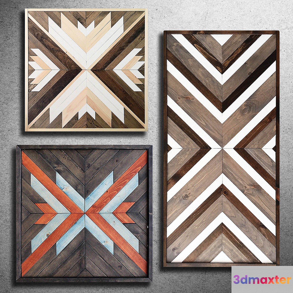 Wooden panel 79 3D Max