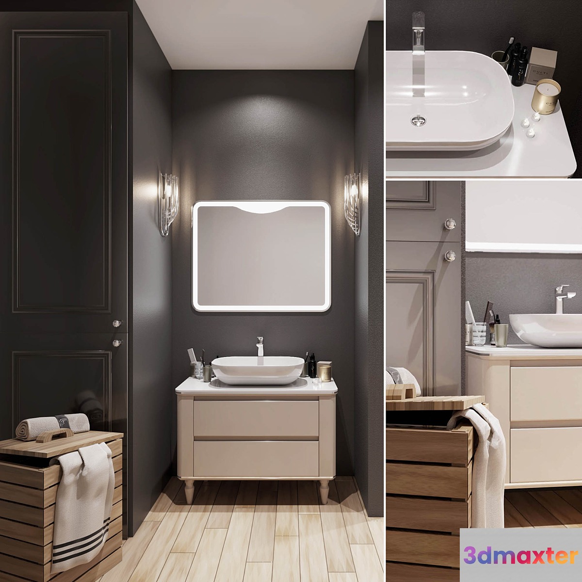BelBagno Radice 100 Tortora Opaco 3D Max