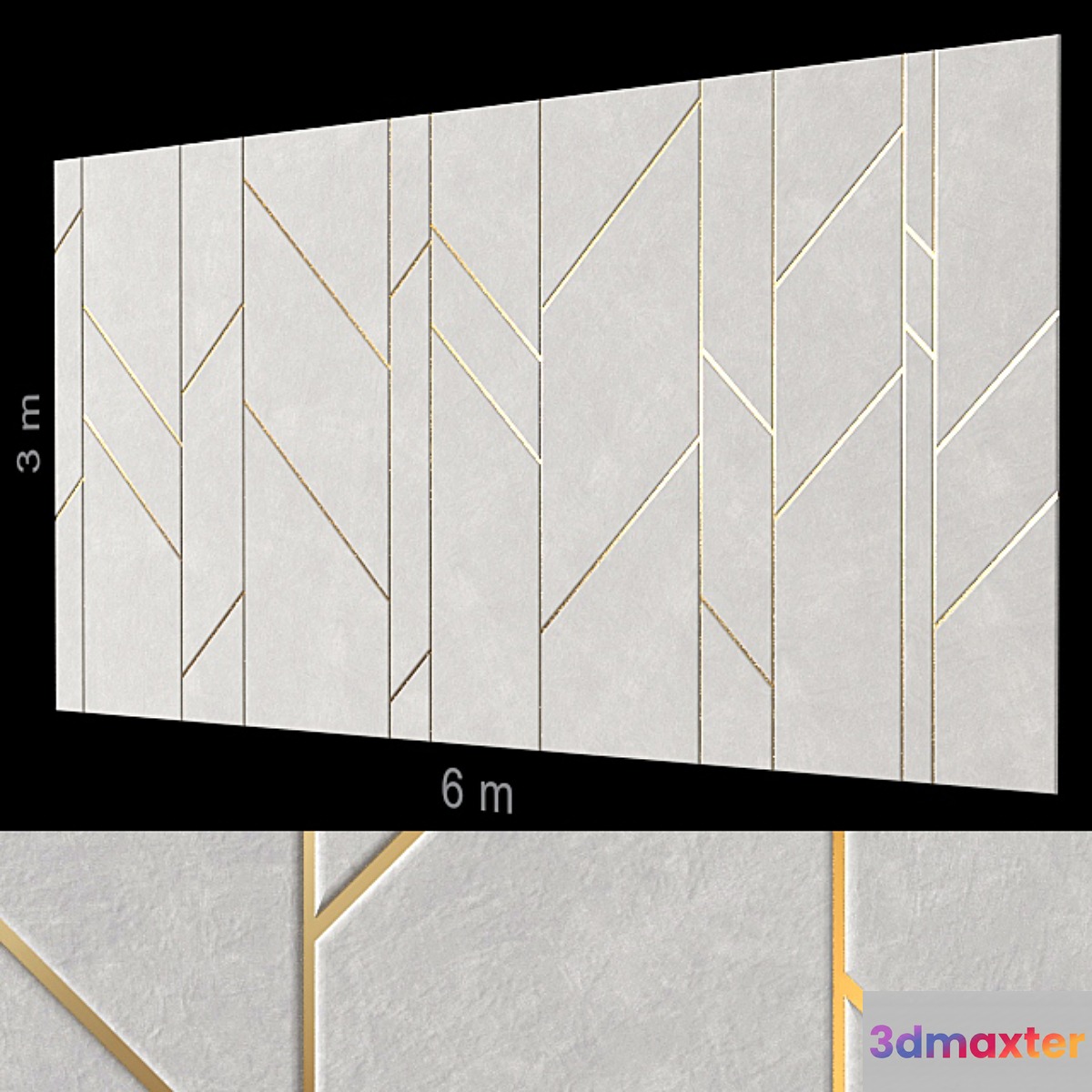 Decorative wall 138. 3D Max