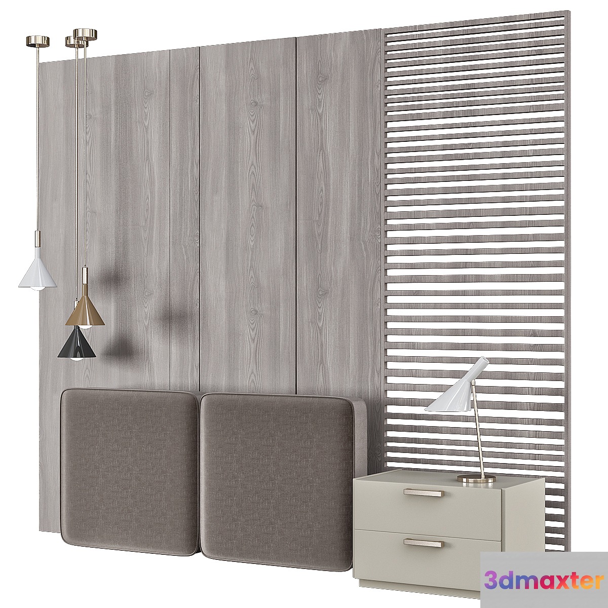 Wall Headboard Collection № 009 3D Max