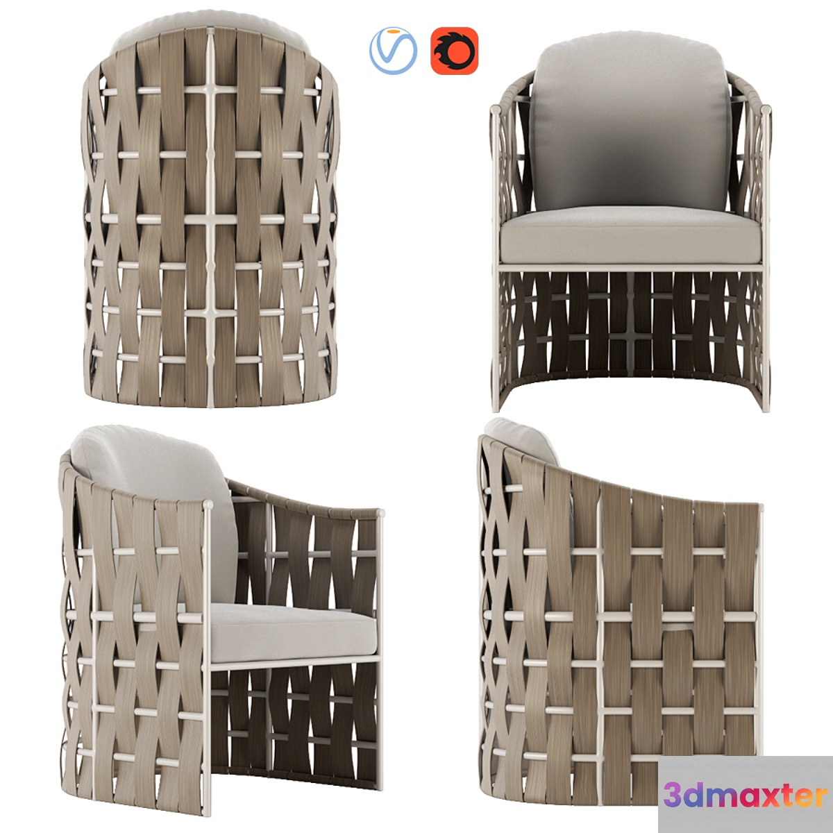 Skyline Designs Strips dining chair 3D Max