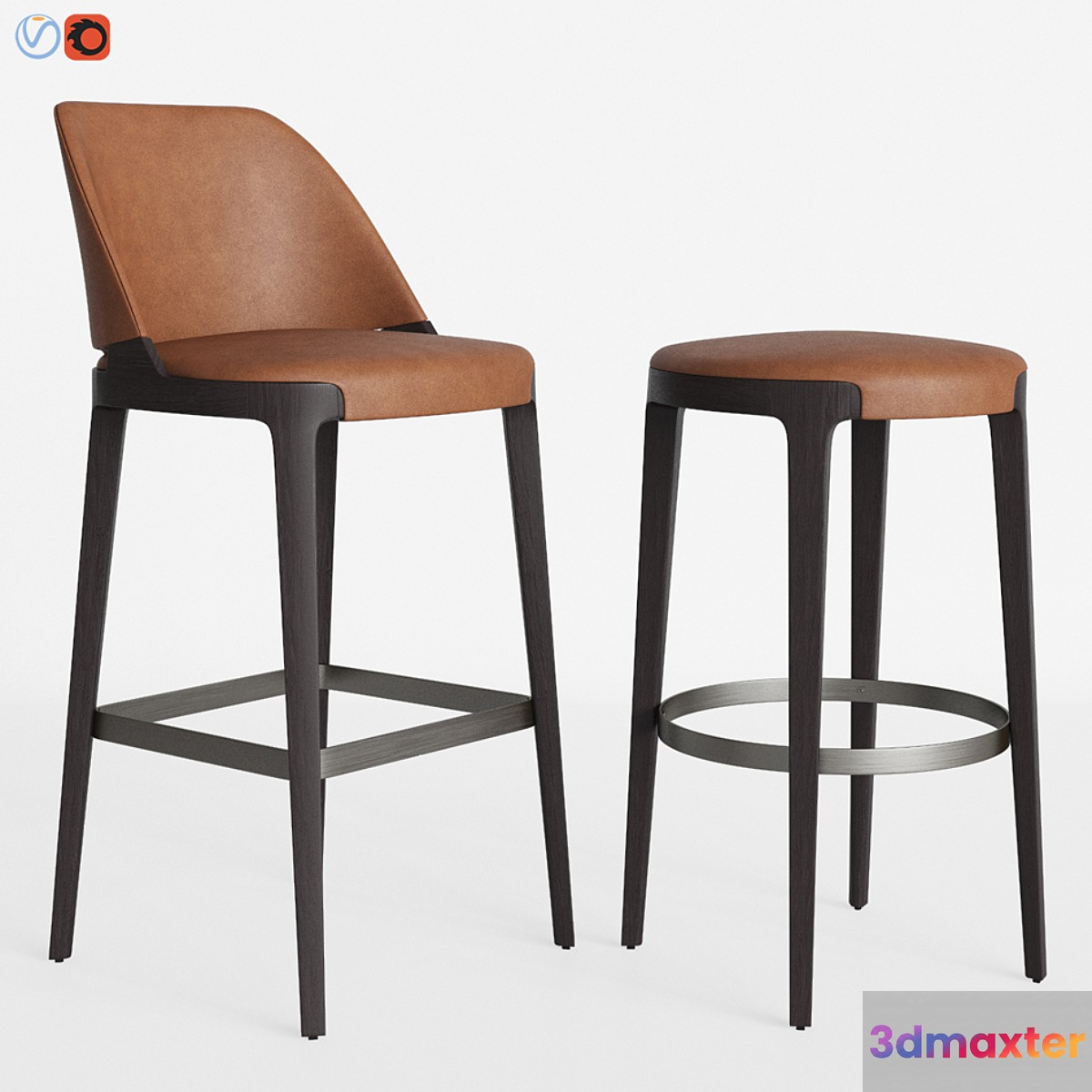 Potocco Velis barstool & Round counterstool - No.2