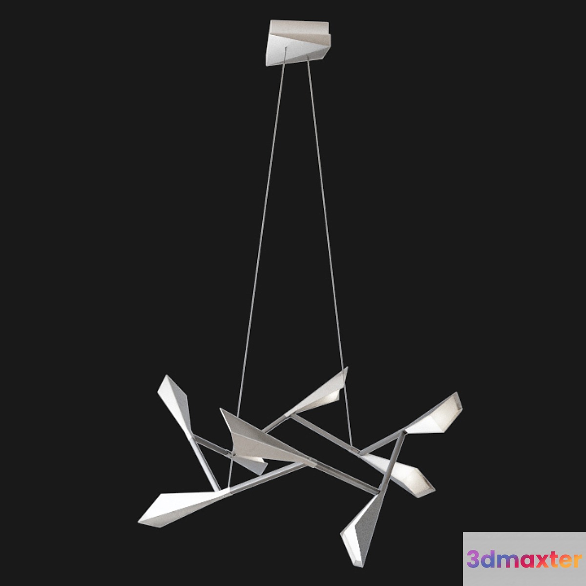 Quill LED Chandelier By Hubbardton Forge 3D Max