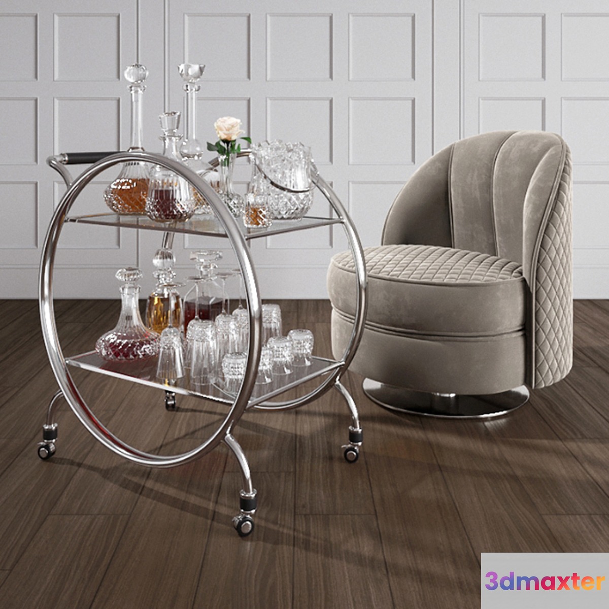 Art Deco Bar set 3D Max